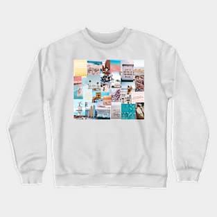 beach collage Crewneck Sweatshirt